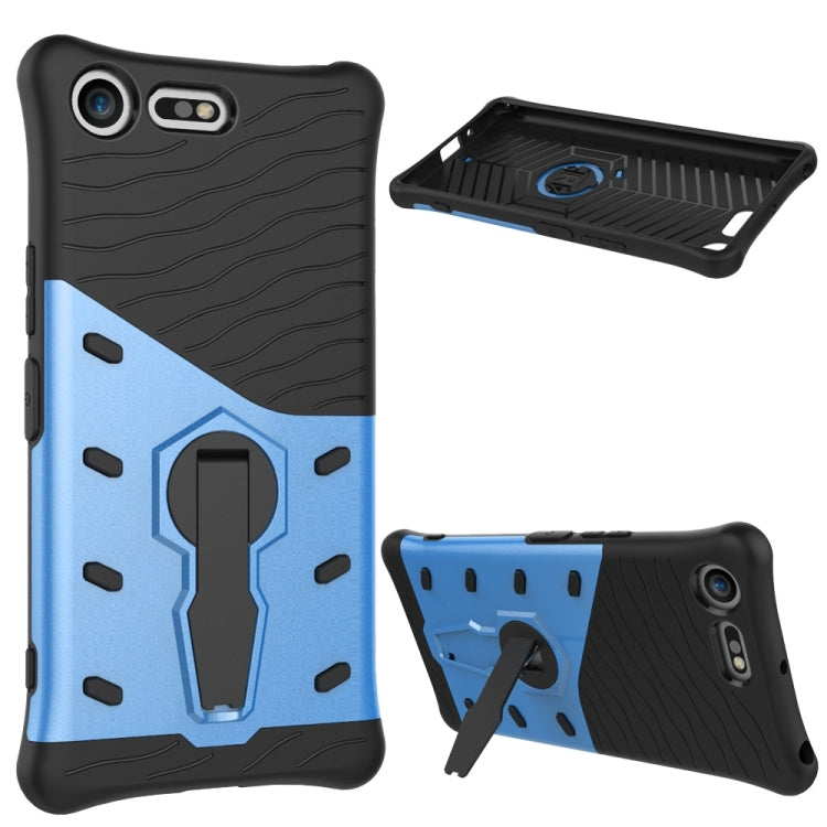 For Sony Xperia XZ Premium Shock-Resistant 360 Degree Spin Sniper Hybrid Case TPU + PC Combination Case with Holder