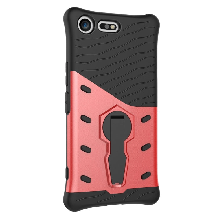 For Sony Xperia XZ Premium Shock-Resistant 360 Degree Spin Sniper Hybrid Case TPU + PC Combination Case with Holder