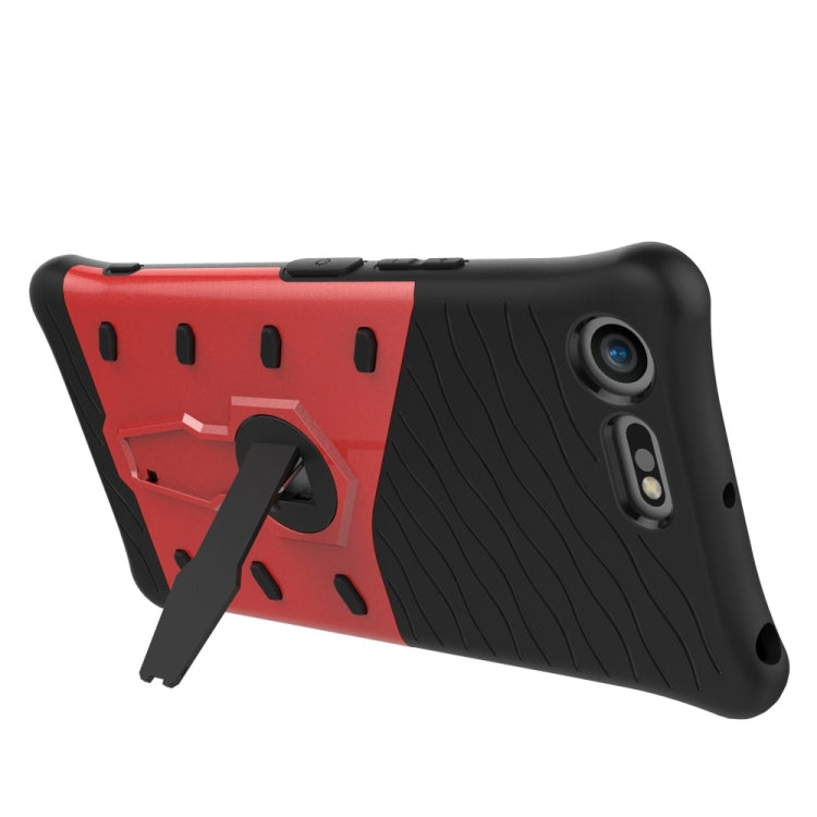 For Sony Xperia XZ Premium Shock-Resistant 360 Degree Spin Sniper Hybrid Case TPU + PC Combination Case with Holder