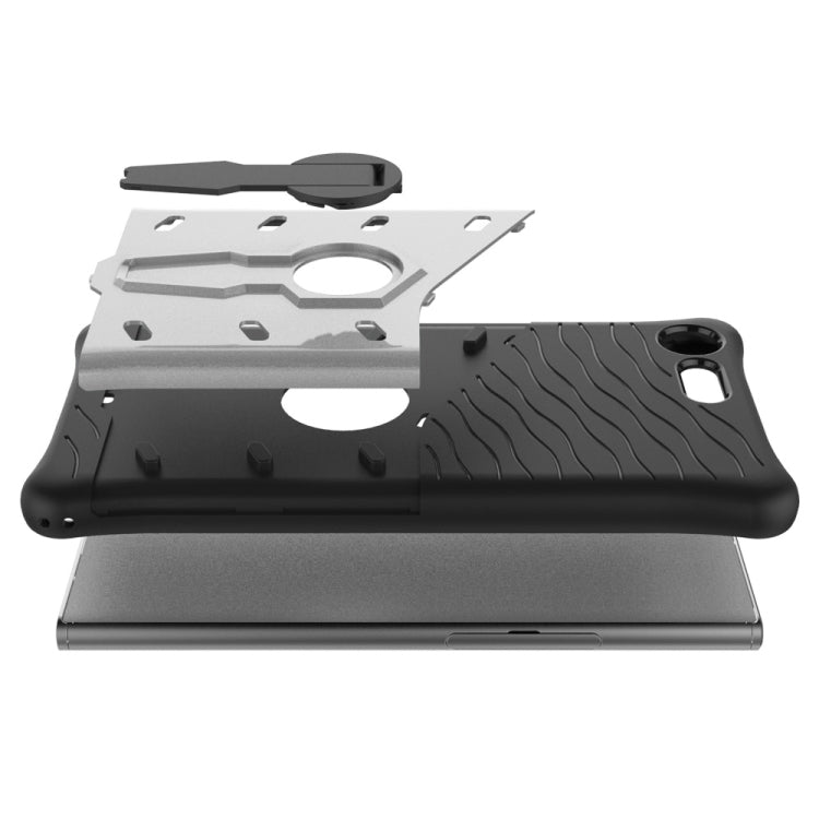 For Sony Xperia XZ Premium Shock-Resistant 360 Degree Spin Sniper Hybrid Case TPU + PC Combination Case with Holder