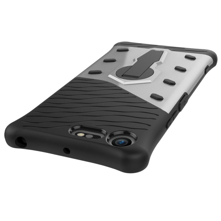 For Sony Xperia XZ Premium Shock-Resistant 360 Degree Spin Sniper Hybrid Case TPU + PC Combination Case with Holder