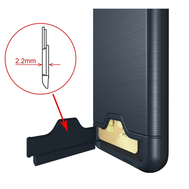 For Huawei P10 Plus Brushed Texture Separable PC + TPU Protective Combination Back Case with Holder & Card Slot