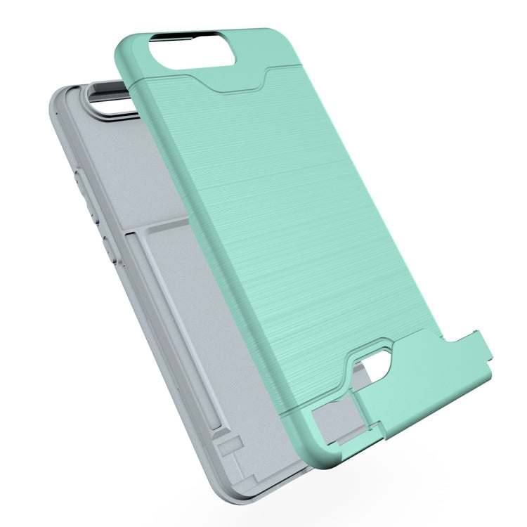 For Huawei P10 Plus Brushed Texture Separable PC + TPU Protective Combination Back Case with Holder & Card Slot