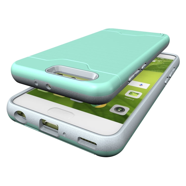 For Huawei P10 Plus Brushed Texture Separable PC + TPU Protective Combination Back Case with Holder & Card Slot