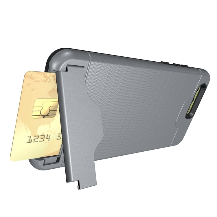 For Huawei P10 Plus Brushed Texture Separable PC + TPU Protective Combination Back Case with Holder & Card Slot