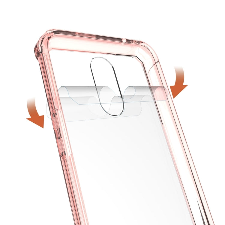 For LG K10 (2017) (US Version) Transparent Shockproof TPU Protective Back Cover Case, US Version