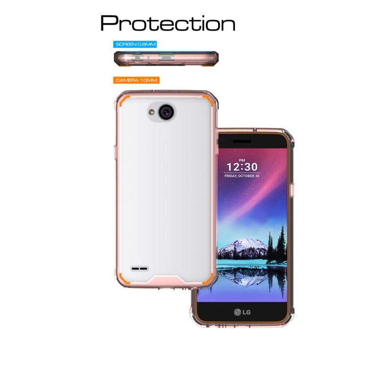 For LG X power2 Transparent Shockproof TPU Protective Back Cover Case