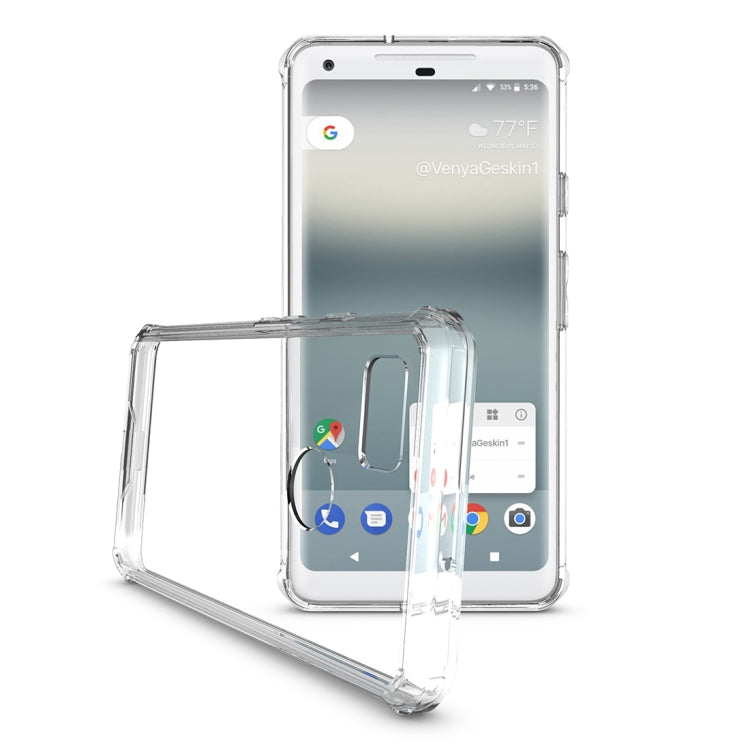 For Google Pixel 2 XL Acrylic + TPU Shockproof Transparent Armor Protective Back Cover Case
