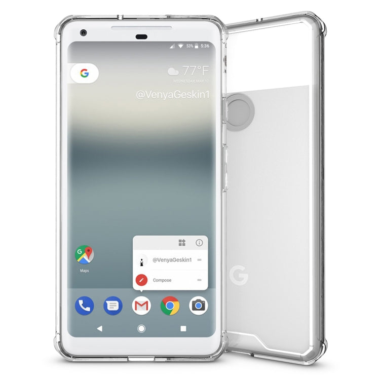 For Google Pixel 2 XL Acrylic + TPU Shockproof Transparent Armor Protective Back Cover Case