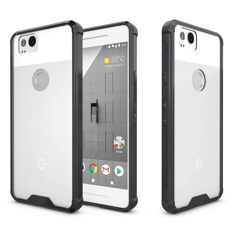 For Google Pixel 2 Acrylic + TPU Shockproof Transparent Armor Protective Back Cover Case