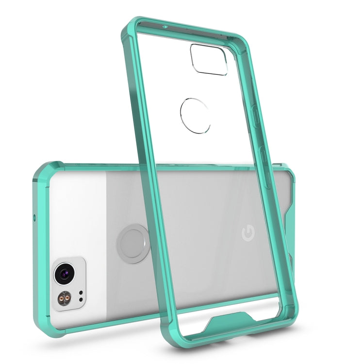 For Google Pixel 2 Acrylic + TPU Shockproof Transparent Armor Protective Back Cover Case