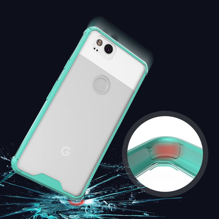 For Google Pixel 2 Acrylic + TPU Shockproof Transparent Armor Protective Back Cover Case