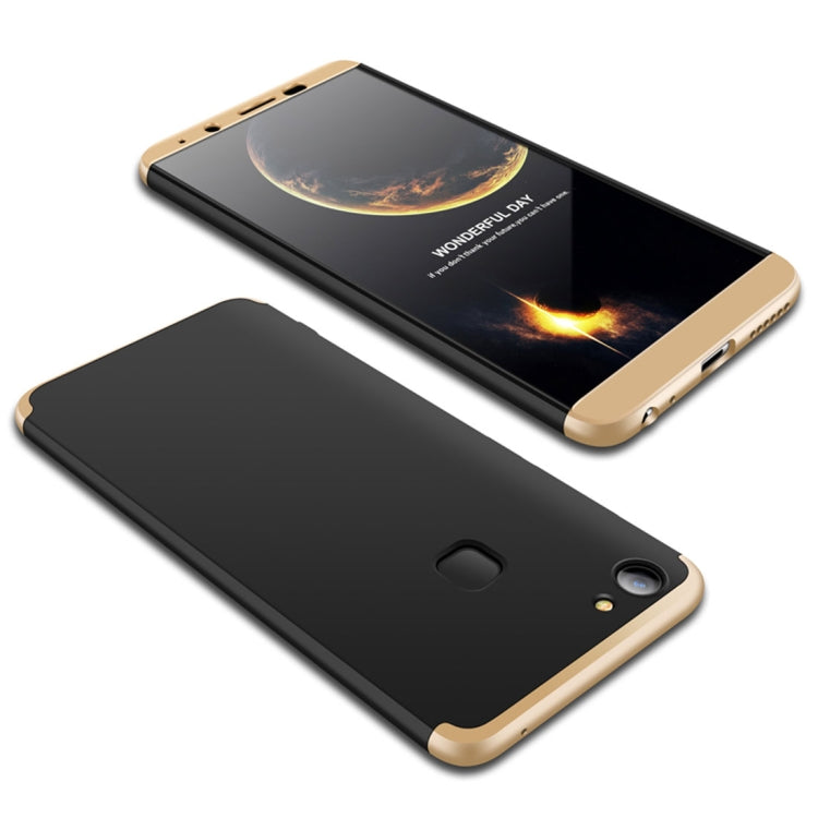 GKK For Vivo V7 Plus PC Three - paragraph Shield 360 Degrees Full Coverage Protective Back Cover Case