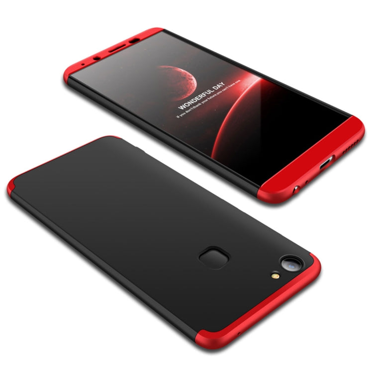 GKK For Vivo V7 Plus PC Three - paragraph Shield 360 Degrees Full Coverage Protective Back Cover Case