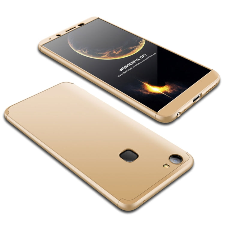 GKK For Vivo V7 Plus PC Three - paragraph Shield 360 Degrees Full Coverage Protective Back Cover Case