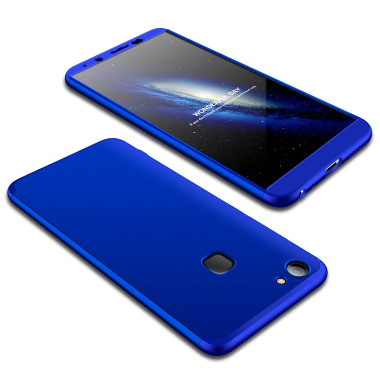 GKK For Vivo V7 Plus PC Three - paragraph Shield 360 Degrees Full Coverage Protective Back Cover Case