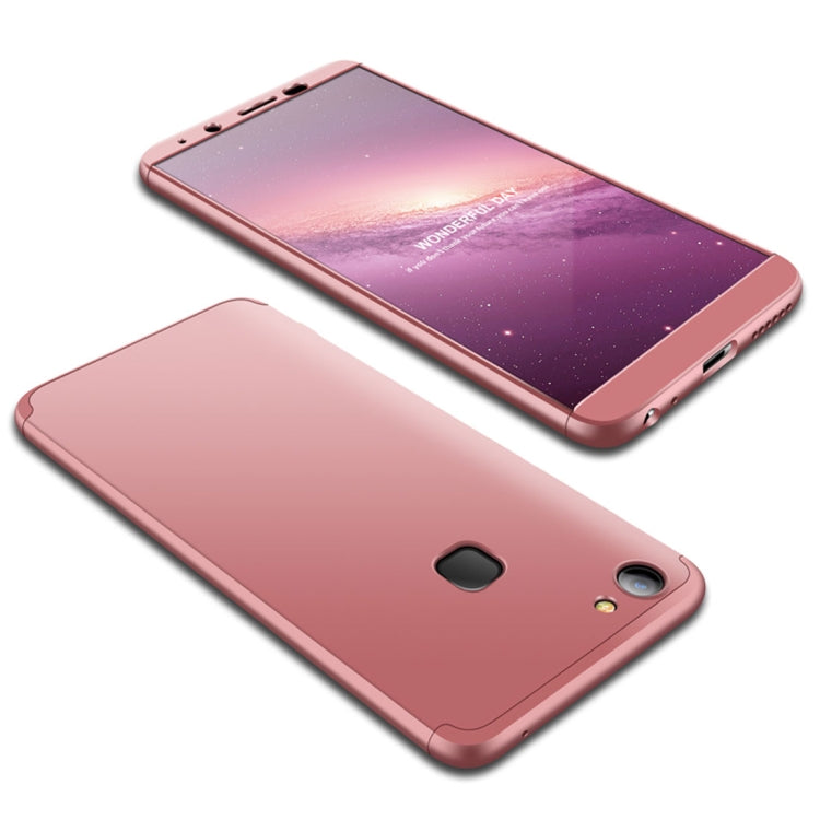 GKK For Vivo V7 Plus PC Three - paragraph Shield 360 Degrees Full Coverage Protective Back Cover Case