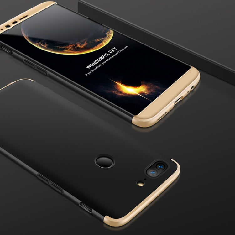 GKK For OnePlus 5T Three-paragraph 360 Degree Full Coverage PC Protective Case Back Cover