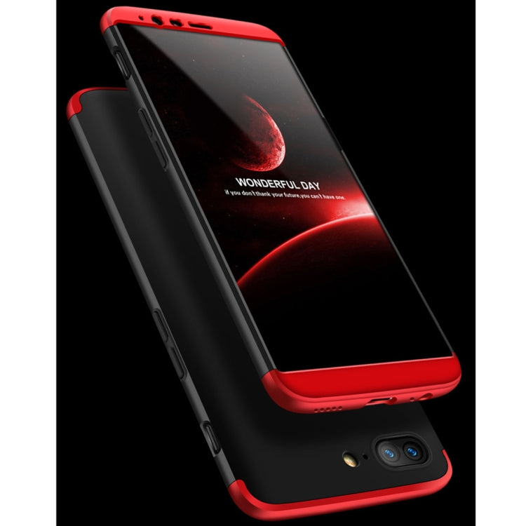 GKK For OnePlus 5T Three-paragraph 360 Degree Full Coverage PC Protective Case Back Cover