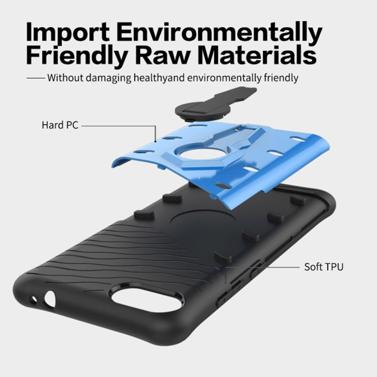 For Ausu Zenfone 4 Max ZC554KL PC + TPU Dropproof Sniper Hybrid Protective Back Cover Case with 360 Degree Rotation Holder