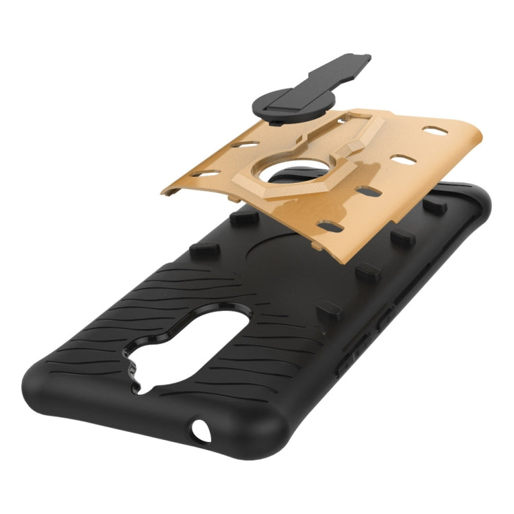 For Lenovo K8 Note PC + TPU Dropproof Sniper Hybrid Protective Back Cover Case with 360 Degree Rotation Holder