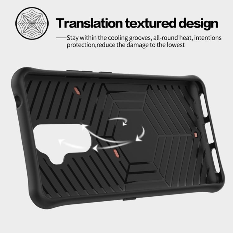 For Lenovo K8 Note PC + TPU Dropproof Sniper Hybrid Protective Back Cover Case with 360 Degree Rotation Holder