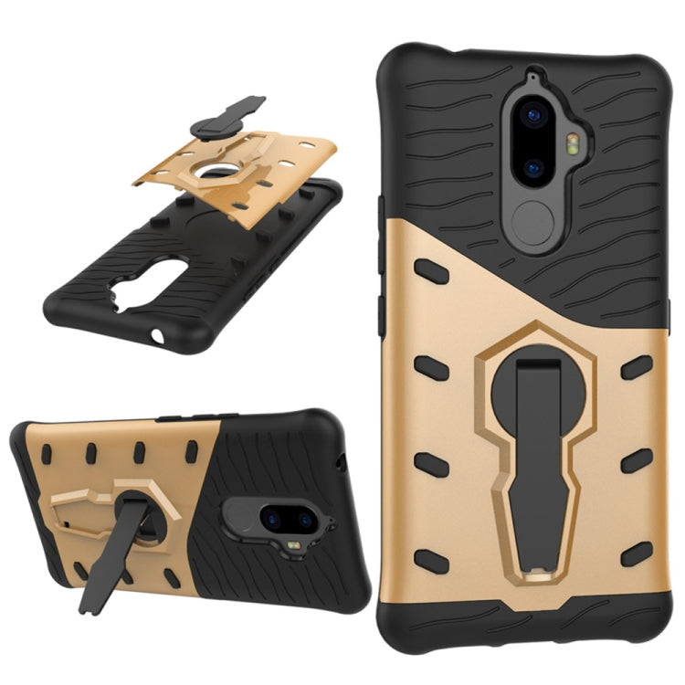 For Lenovo K8 Note PC + TPU Dropproof Sniper Hybrid Protective Back Cover Case with 360 Degree Rotation Holder