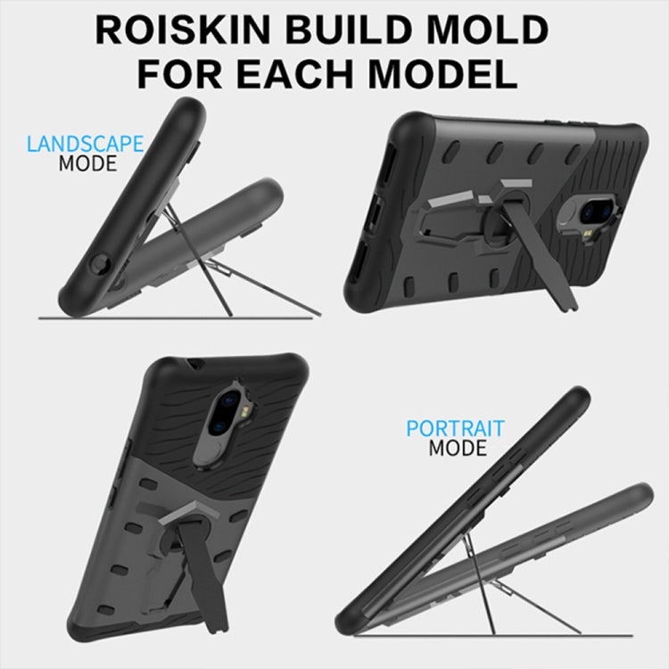 For Lenovo K8 Note PC + TPU Dropproof Sniper Hybrid Protective Back Cover Case with 360 Degree Rotation Holder