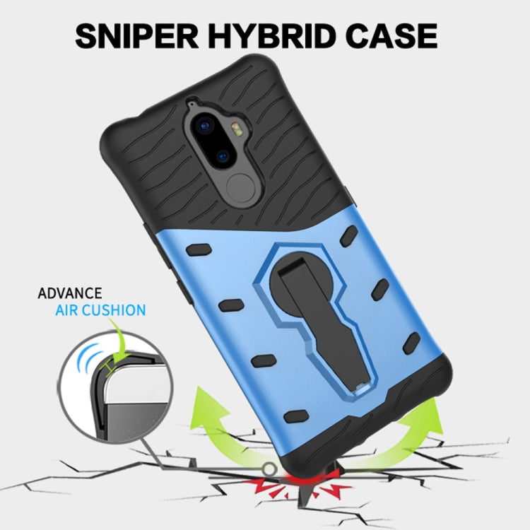 For Lenovo K8 Note PC + TPU Dropproof Sniper Hybrid Protective Back Cover Case with 360 Degree Rotation Holder
