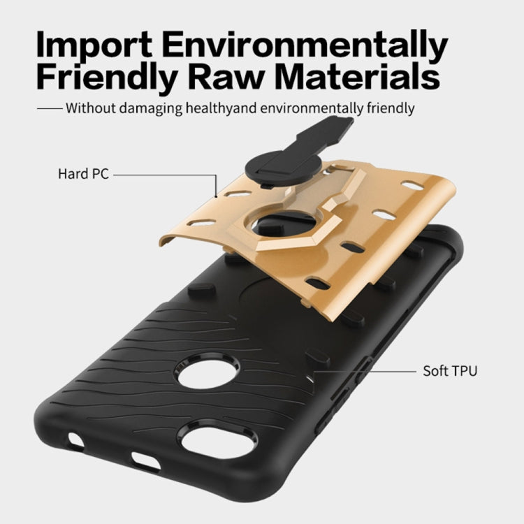 For Xiaomi Redmi Note 5A PC + TPU Dropproof Sniper Hybrid Protective Back Cover Case with 360 Degree Rotation Holder