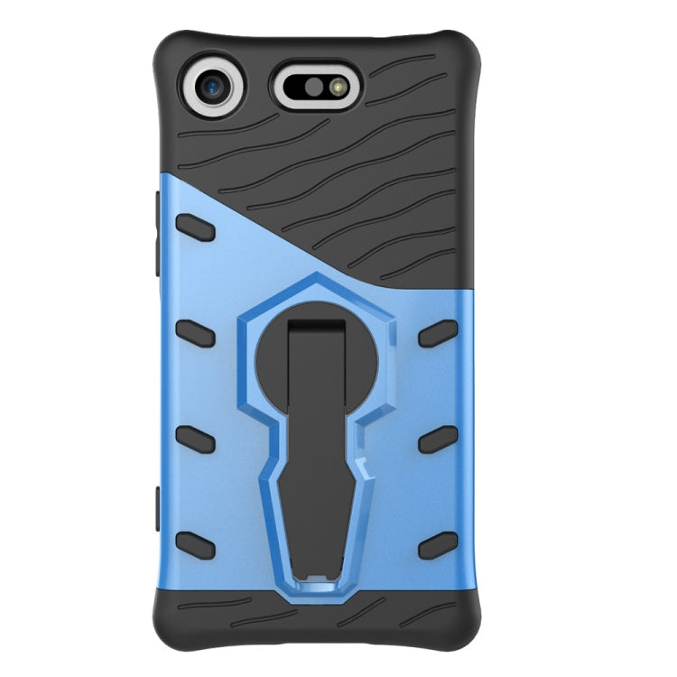 For Sony Xperia XZ1 Compact PC + TPU Dropproof Sniper Hybrid Protective Back Cover Case with 360 Degree Rotation Holder