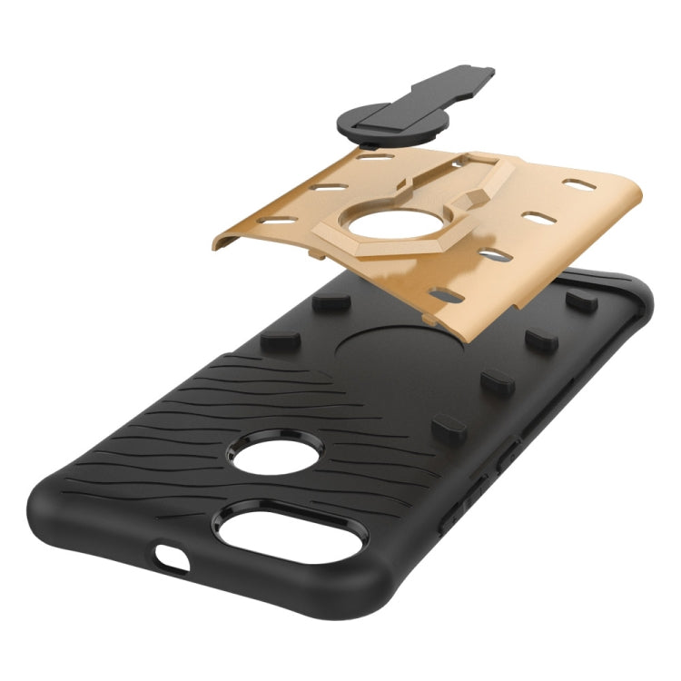 For Xiaomi Mi 5X PC + TPU Dropproof Sniper Hybrid Protective Back Cover Case with 360 Degree Rotation Holder