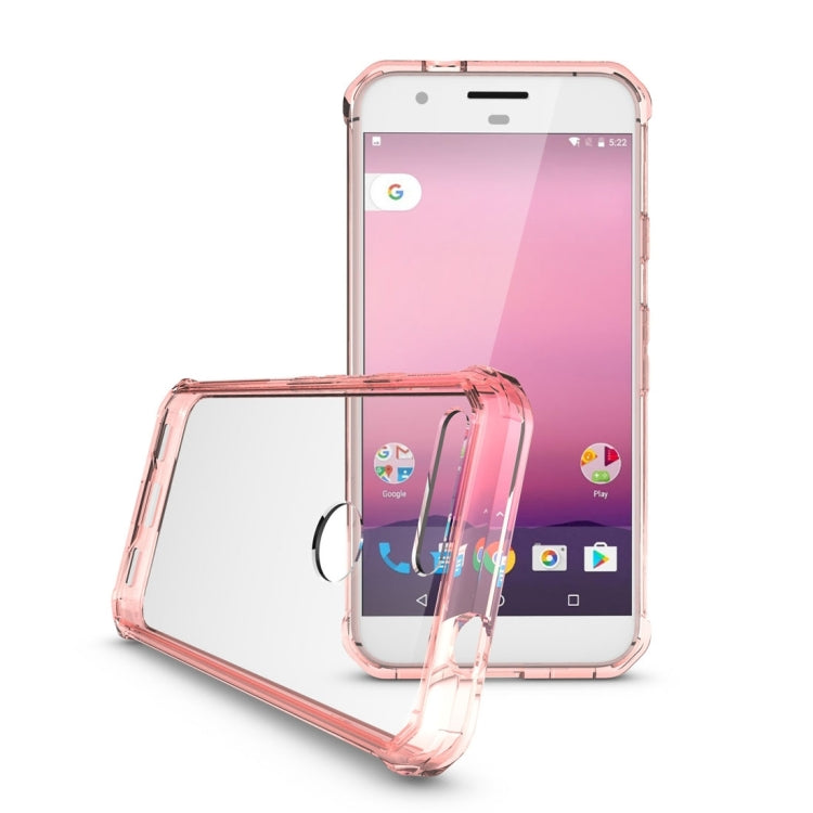 For Google Pixel XL Transparent Shockproof TPU Protective Back Cover Case
