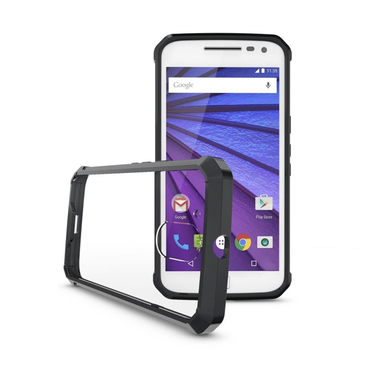 For Motorola Moto G (4th Gen.) / G4 Plus Transparent Shockproof TPU Protective Back Cover Case