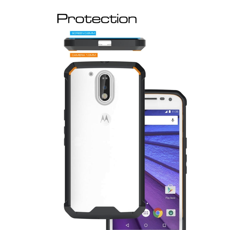 For Motorola Moto G (4th Gen.) / G4 Plus Transparent Shockproof TPU Protective Back Cover Case