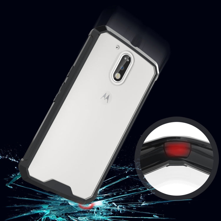 For Motorola Moto G (4th Gen.) / G4 Plus Transparent Shockproof TPU Protective Back Cover Case