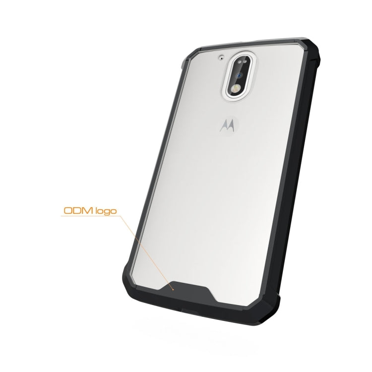 For Motorola Moto G (4th Gen.) / G4 Plus Transparent Shockproof TPU Protective Back Cover Case