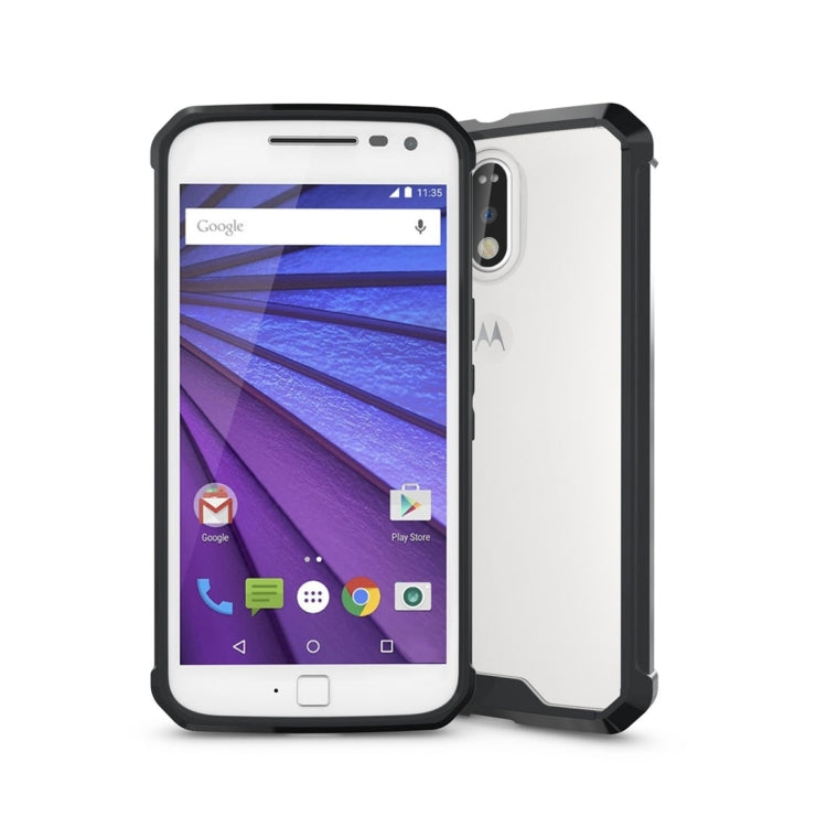 For Motorola Moto G (4th Gen.) / G4 Plus Transparent Shockproof TPU Protective Back Cover Case