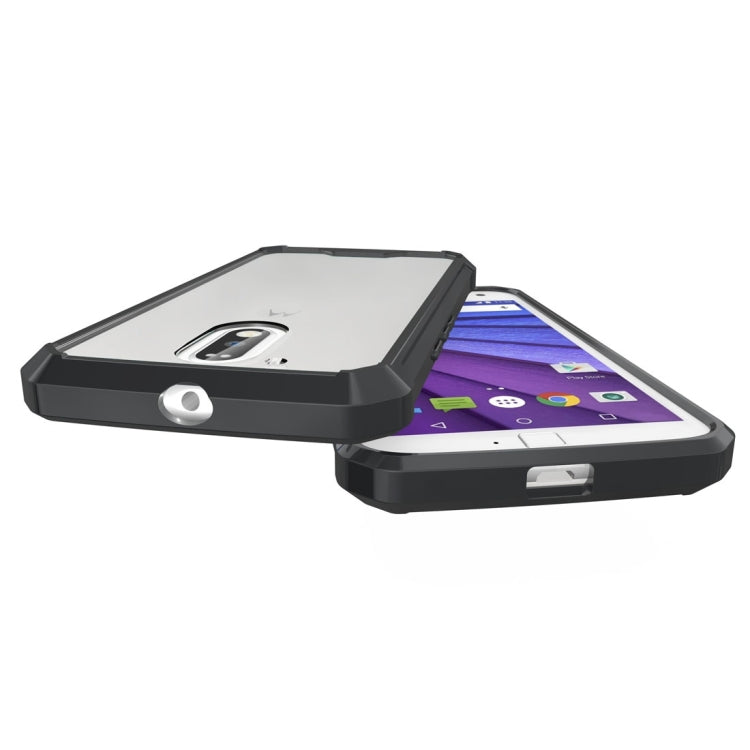 For Motorola Moto G (4th Gen.) / G4 Plus Transparent Shockproof TPU Protective Back Cover Case