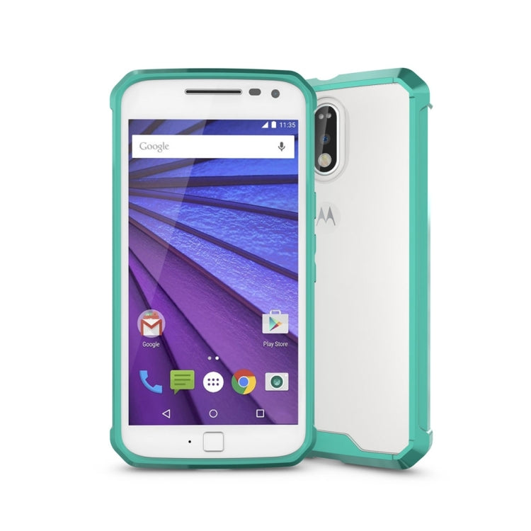 For Motorola Moto G (4th Gen.) / G4 Plus Transparent Shockproof TPU Protective Back Cover Case