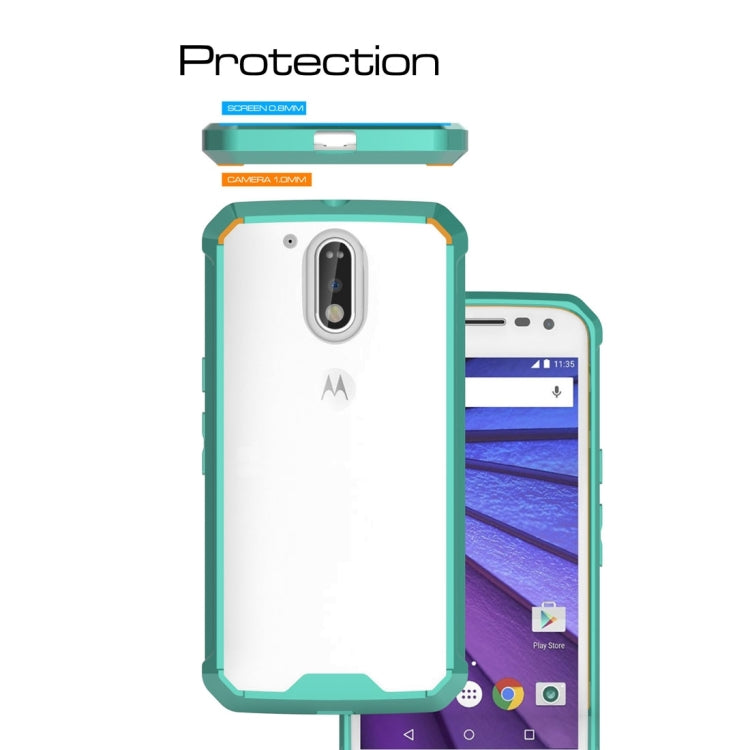 For Motorola Moto G (4th Gen.) / G4 Plus Transparent Shockproof TPU Protective Back Cover Case