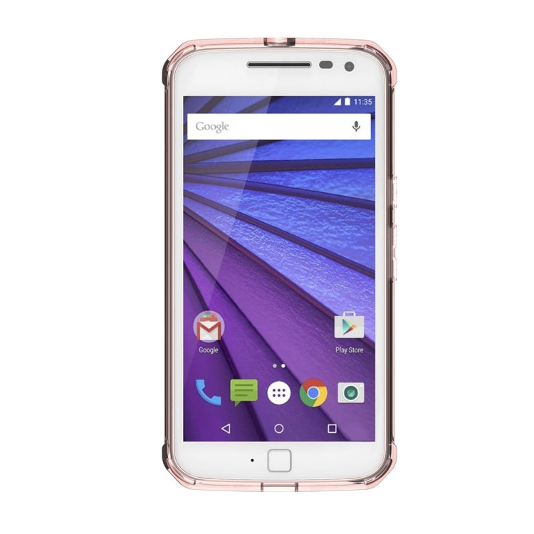 For Motorola Moto G (4th Gen.) / G4 Plus Transparent Shockproof TPU Protective Back Cover Case