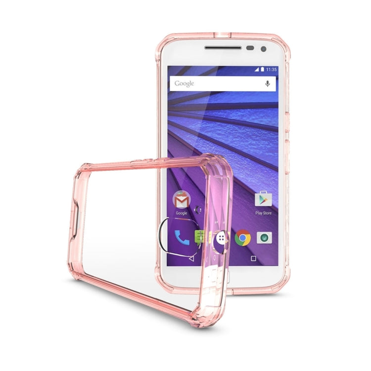 For Motorola Moto G (4th Gen.) / G4 Plus Transparent Shockproof TPU Protective Back Cover Case