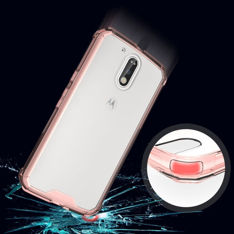 For Motorola Moto G (4th Gen.) / G4 Plus Transparent Shockproof TPU Protective Back Cover Case