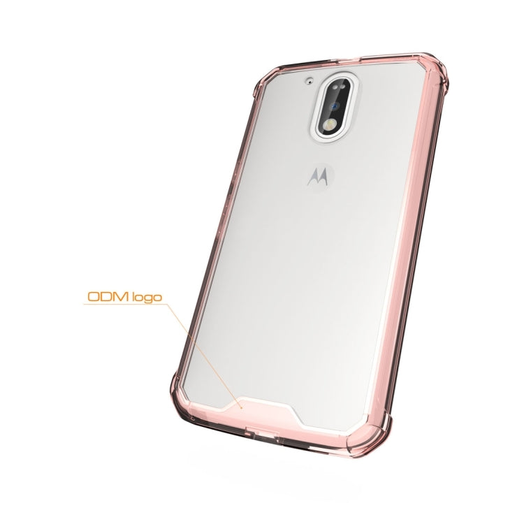 For Motorola Moto G (4th Gen.) / G4 Plus Transparent Shockproof TPU Protective Back Cover Case