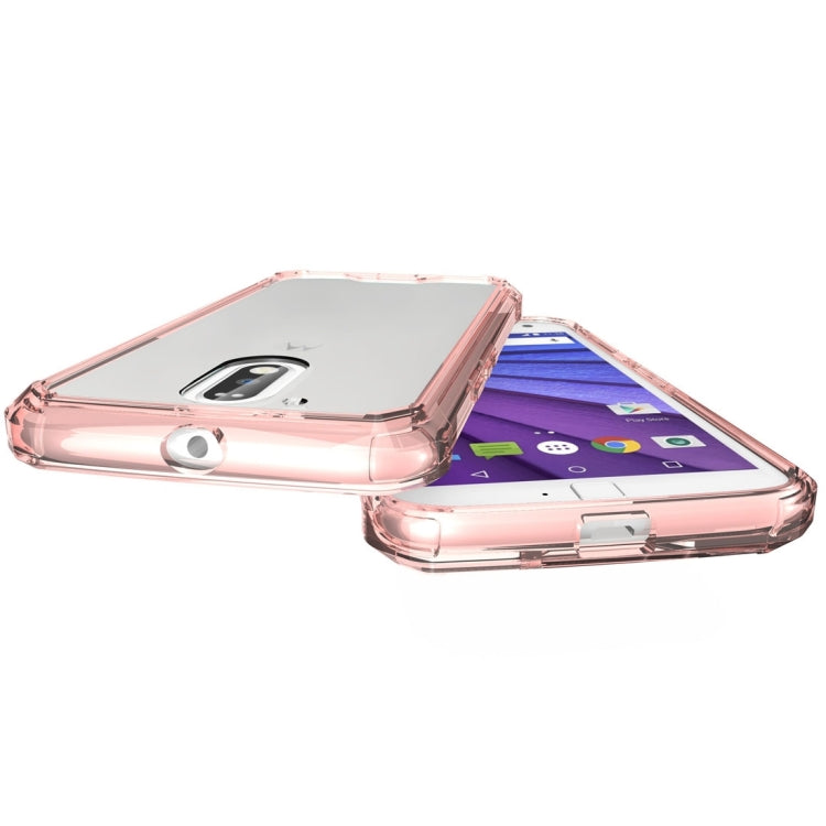 For Motorola Moto G (4th Gen.) / G4 Plus Transparent Shockproof TPU Protective Back Cover Case