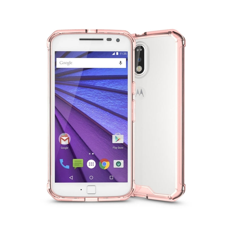 For Motorola Moto G (4th Gen.) / G4 Plus Transparent Shockproof TPU Protective Back Cover Case