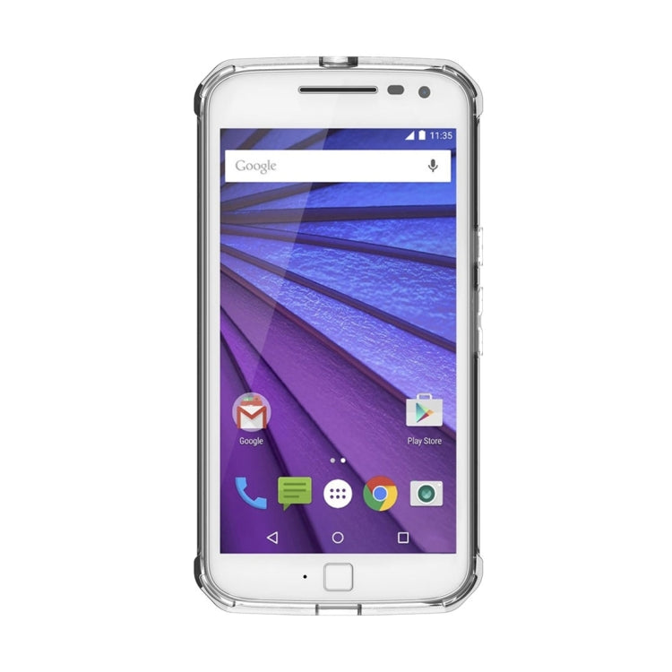 For Motorola Moto G (4th Gen.) / G4 Plus Transparent Shockproof TPU Protective Back Cover Case