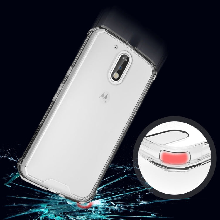 For Motorola Moto G (4th Gen.) / G4 Plus Transparent Shockproof TPU Protective Back Cover Case