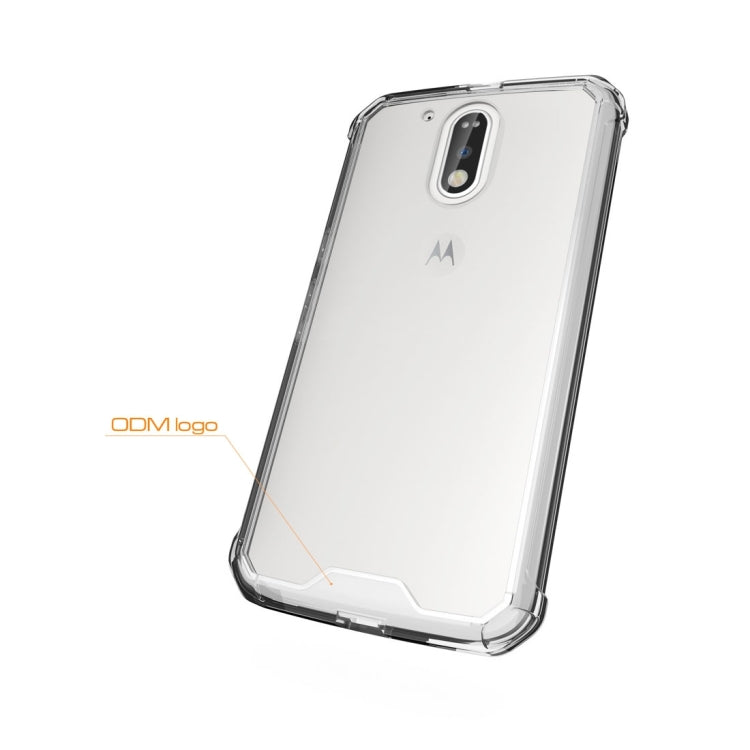 For Motorola Moto G (4th Gen.) / G4 Plus Transparent Shockproof TPU Protective Back Cover Case